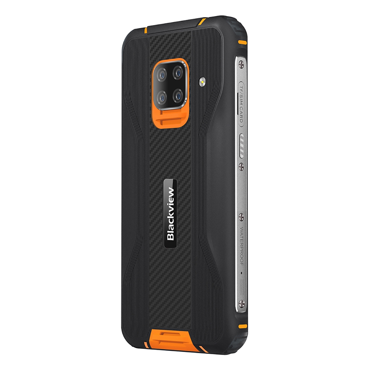 Blackview BV5100 Pro Rugged Phone with Scanner Function, 4GB+128GB, Triple Back Cameras, Waterproof Dustproof Shockproof, Fingerprint Identification, 5580mAh Battery, 5.7 inch Android 10.0 MTK6762V/WD Helio P22 Octa Core up to 1.8GHz, OTG, NFC, SOS, Network: 4G, Support Wireless Charging(Orange)