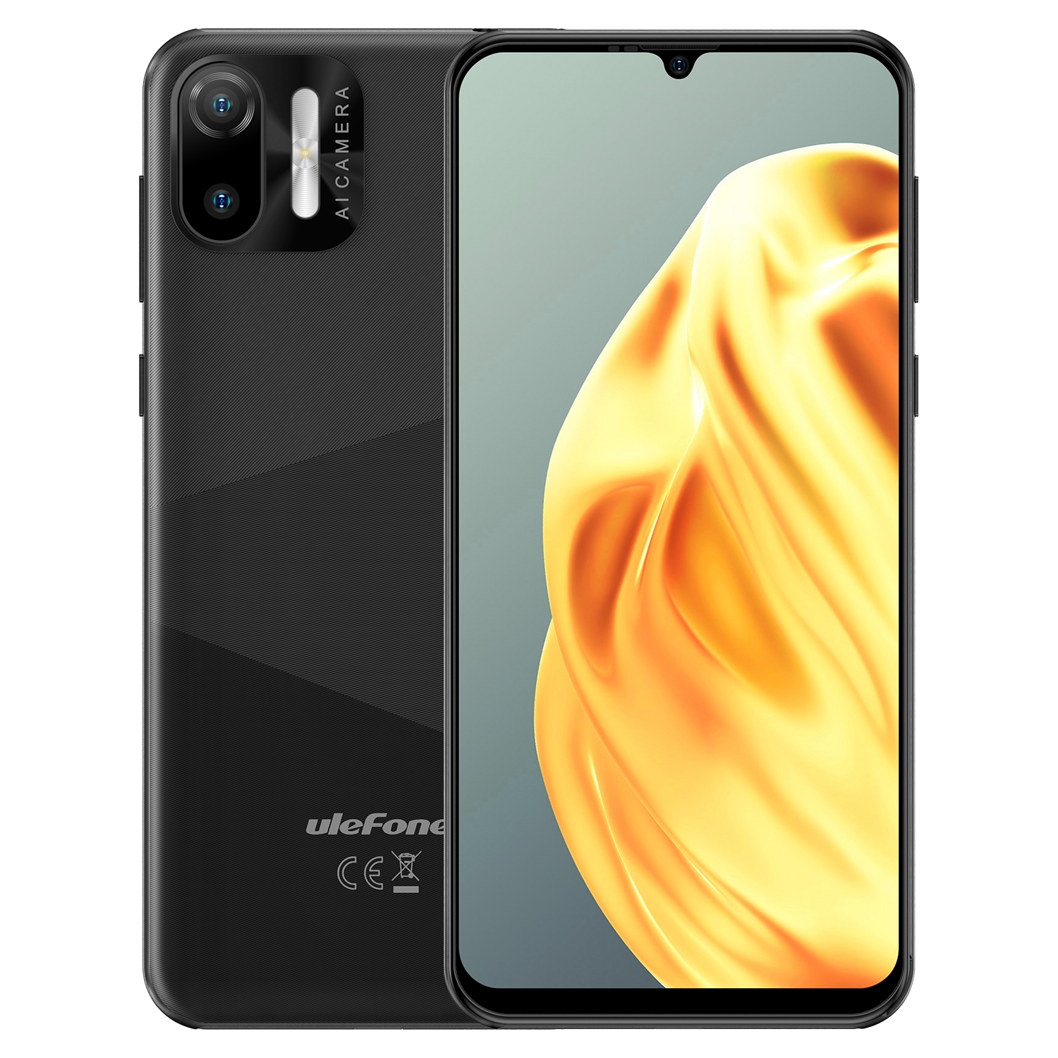 Ulefone Note 6, 1GB+32GB, Face ID Identification, 6.1 inch Android 11 GO SC7731E Quad-core up to 1.3GHz, Network: 3G, Dual SIM(Black)
